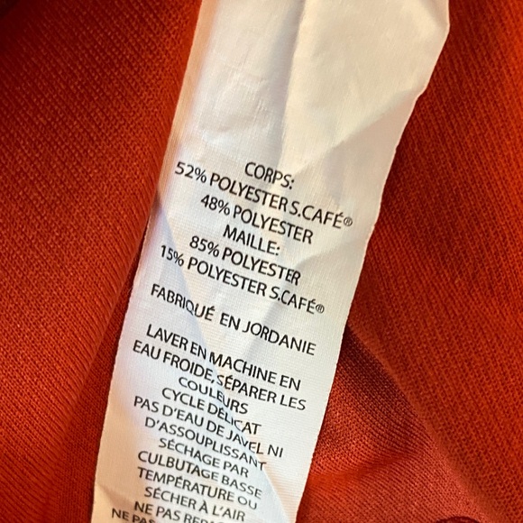 L.L. Bean Two-Tone Active Tee in Orange and Red Like New - Picture 4 of 7